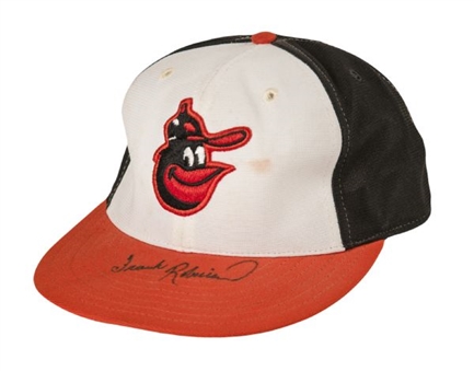 Frank Robinson Baltimore Orioles Old-Timers Game Worn Cap